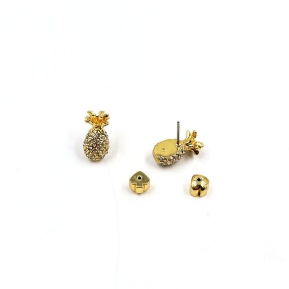 Kate Spade New York By the Pool Pave Pineapple Mini Stud Earrings - Picture 3 of 6